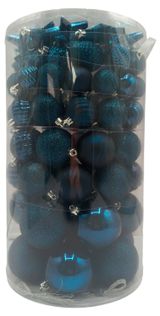 Изображение товара Набор елочных шаров Actuel синие, 82 шт