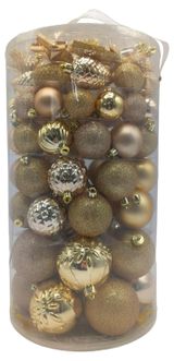 Изображение товара Набор елочных шаров Actuel золотые, 82 шт