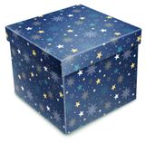 Изображение товара Коробка подарочная Miland Снежинки и звездочки 19х19х19 см, 1 шт