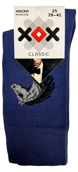 Изображение товара Носки мужские новогодние ХОХ Лошадь джинсовые, р. 27