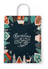 Изображение товара Пакет подарочный «ПЗБМ» бумажный 35х26х15 см, 1 шт в ассортименте