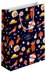 Изображение товара Пакет подарочный Be Smart бумажный N5, 32х49 см 1 шт в ассортименте