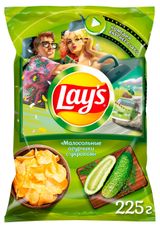 Изображение товара Чипсы картофельные Lay's Малосольные огурчики, 225 г