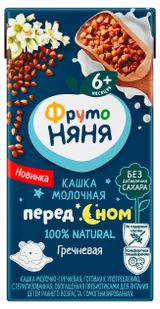Изображение товара Каша молочная «ФрутоНяня» жидкая гречневая с 6 мес., 200 мл