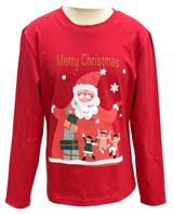 Изображение товара Футболка для девочки новогодняя красная, р 116-164