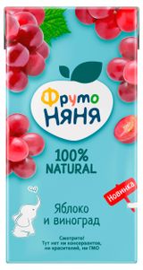 Изображение товара Нектар «ФрутоНяня» яблочно-виноградный осветленный с 3 лет, 500 мл