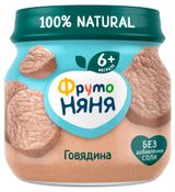 Изображение товара Пюре «ФрутоНяня» говядина с 6 мес., 80 г