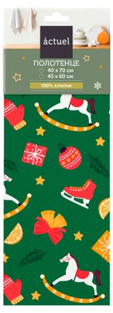 Изображение товара Полотенце кухонное Actuel Время чудес Елочные игрушки, 45х60 см