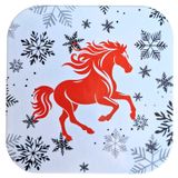 Изображение товара Подставка под горячее деревянная Символ года огненная лошадь, 14,5 см