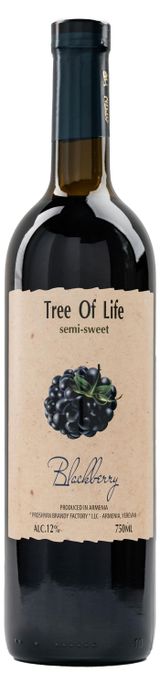 Изображение товара Плодовая алкогольная продукция Tree of Life с ежевикой полусладкая Армения, 0,75 л