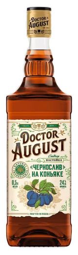 Изображение товара Настойка сладкая Doctor August Чернослив на коньяке Россия, 0,5 л