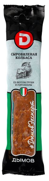 Изображение товара Колбаса сыровяленая «ДЫМОВ» с грушей и горгонзолой, 200 г