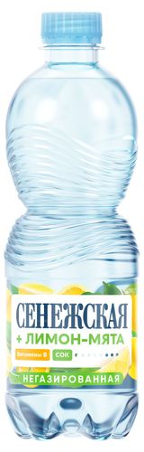 Изображение товара Вода питьевая «Сенежская» лимон-мята негазированная, 500 мл