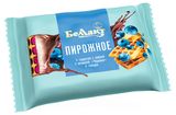Изображение товара Пирожное с творогом «Беллакт» с вафлей с начинкой черника в глазури БЗМЖ Беларусь охлажденное, 100 г