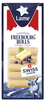 Изображение товара Сыр твердый Фрибург роллы Laime 49% БЗМЖ Швейцария, 100 г