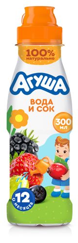 Изображение товара Напиток сокосодержащий «Агуша» Ягоды садовые с 12 мес., 300 мл