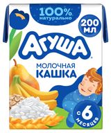 Изображение товара Каша молочно-злаковая жидкая «Агуша» с грушей и бананом с 6 мес., 200 мл
