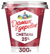Изображение товара Сметана «Домик в деревне» 25% БЗМЖ, 300 г
