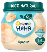 Изображение товара Пюре «ФрутоНяня» кролик с 6 мес., 80 г