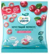 Изображение товара Злаки хрустящие «ФрутоНяня» кукурузно-рисовые с яблоком и вишней с 12 мес., 21 г