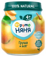 Изображение товара Пюре «ФрутоНяня» груша гипоаллергенное с 4 мес., 100 г