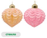 Изображение товара Елочный шар Розовый зефир Луковица стекло 8 см, 1 шт в ассортименте