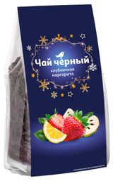 Изображение товара Чай черный АШАН Красная птица Клубничная маргарита, 100 г