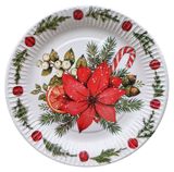 Изображение товара Тарелки бумажные одноразовые Actuel Вокруг света Пуансеттия 23 см, 6 шт