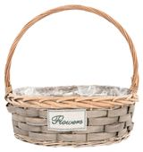 Изображение товара Корзина плетеная ива серая, 25 см