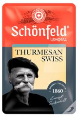 Изображение товара Сыр полутвердый Swiss Thurmesan Зрелый Schonfeld нарезка БЗМЖ, 125 г