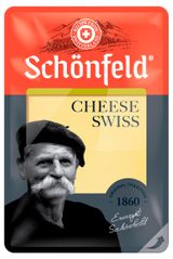 Изображение товара Сыр полутвердый Swiss Cheese Schonfeld нарезка 53% БЗМЖ, 125 г