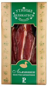 Изображение товара Филе утки сырокопченое «Раменский Деликатес» ломтики, 100 г