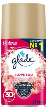 Изображение товара Освежитель воздуха Glade Automatic I Love You сменный аэрозольный баллон, 269 мл