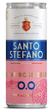 Изображение товара Напиток винный игристый безалкогольный Santo Stefano брют розовый Россия, 0,25 л