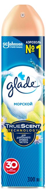 Изображение товара Освежитель воздуха Glade Аэрозоль Морской, 300 мл
