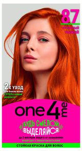 Изображение товара Красная стойкая для волос One4Me 87 Огненный рыжий