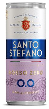 Изображение товара Напиток винный игристый безалкогольный  Santo Stefano красный полусладкий Россия, 0,25 л