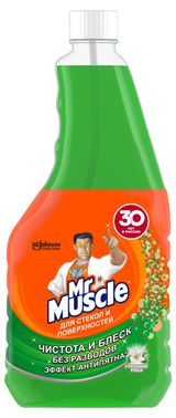 Изображение товара Средство для стекол и поверхностей Mr. Muscle Утренняя роса сменная бутылка, 530 мл