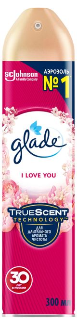 Изображение товара Освежитель воздуха Glade Аэрозоль I Love You, 300 мл