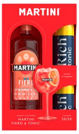 Изображение товара Вермут  Martini Fiero Италия, 1 л + 2 банки тоник Rich 0,33 л