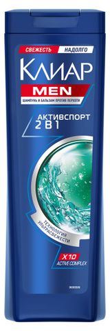 Изображение товара Шампунь для волос «Клиар» Men Активспорт, 400 мл