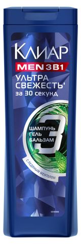 Изображение товара Шампунь для волос «Клиар» Men Ультра Свежесть, 400 мл