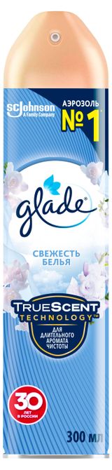 Изображение товара Освежитель воздуха Glade Аэрозоль Свежесть белья, 300 мл