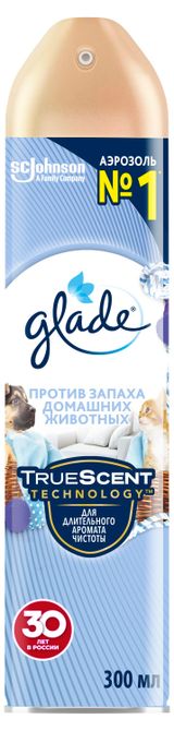 Изображение товара Освежитель воздуха Glade Аэрозоль Против запаха домашних животных, 300 мл