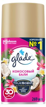 Изображение товара Освежитель воздуха Glade Automatic Кокосовый Бали сменный аэрозольный баллон, 269 мл