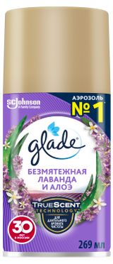 Изображение товара Освежитель воздуха Glade Automatic Безмятежная лаванда и алоэ сменный аэрозольный баллон, 269 мл