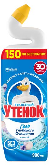 Изображение товара Средство для очистки унитаза «Туалетный Утенок» Морской, 900 мл