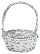 Изображение товара Корзина плетеная ива серый для цветов и подарков, D25
