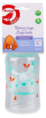 Изображение товара Бутылочка АШАН Красная птица Baby с силиконовой соской 6+ мес., 270 мл