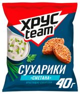 Изображение товара Сухарики ржаные Хрусteam со вкусом сметаны, 40 г
